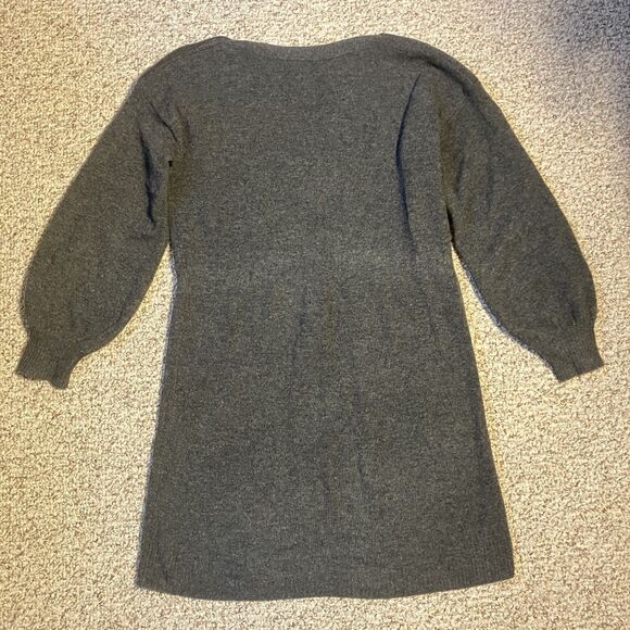 Madewell Womens Long Sleeve Sweater Dress Size S Gray Wool Button Quiet Luxury - Picture 5 of 8